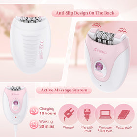 BEAUZMO Smooth Glide Epilator in use on legs