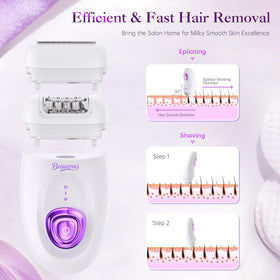 BEAUZMO Smooth Glide Epilator with LED light in action