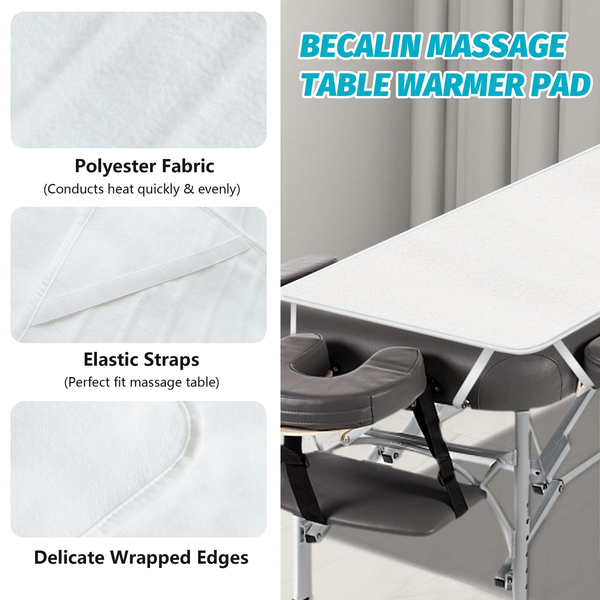 BECALIN Massage Table Warmer close-up of fabric texture