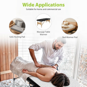 BECALIN Massage Table Warmer Pad displaying digital timer settings