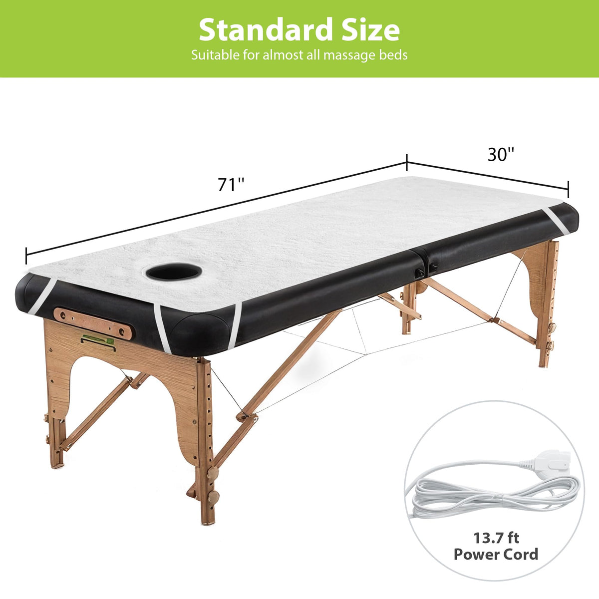 BECALIN Massage Table Warmer Pad in use during a massage session
