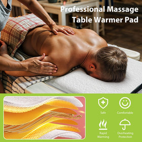 BECALIN Massage Table Warmer Pad side view on a massage table