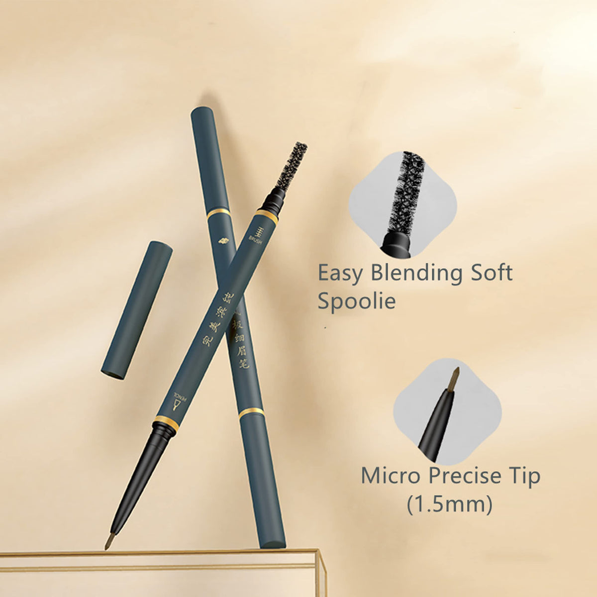 BECHY eyebrow pencil in use, filling in brows