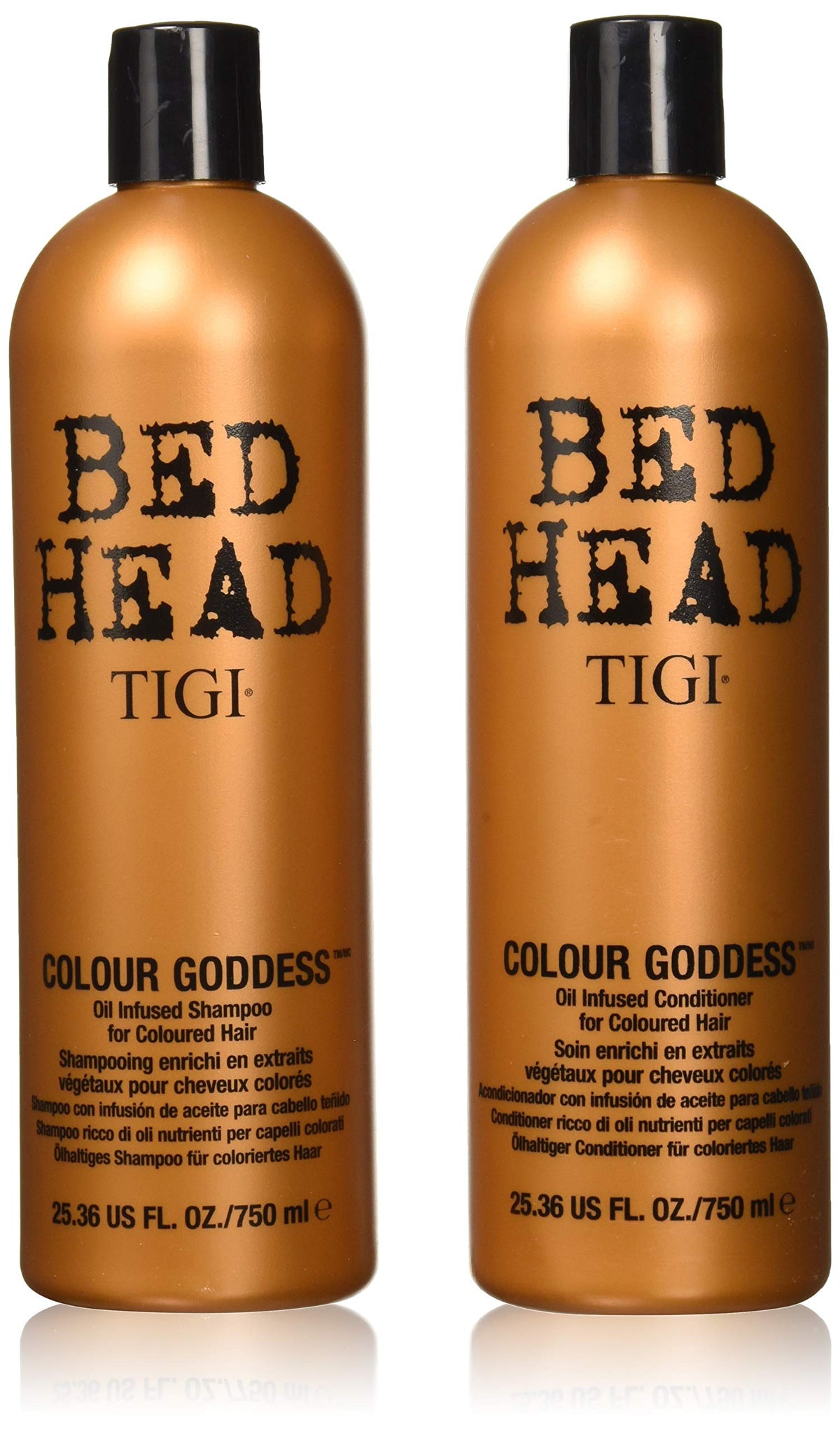 Bed Head Colour Goddess Duo 25.36oz Shampoo and Conditioner front view