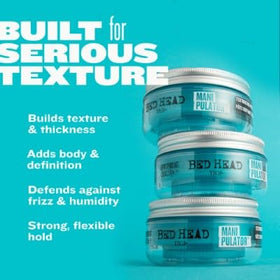 Bed Head Manipulator Hair Putty application on short hair