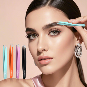 bedace tweezers in use for eyebrow grooming