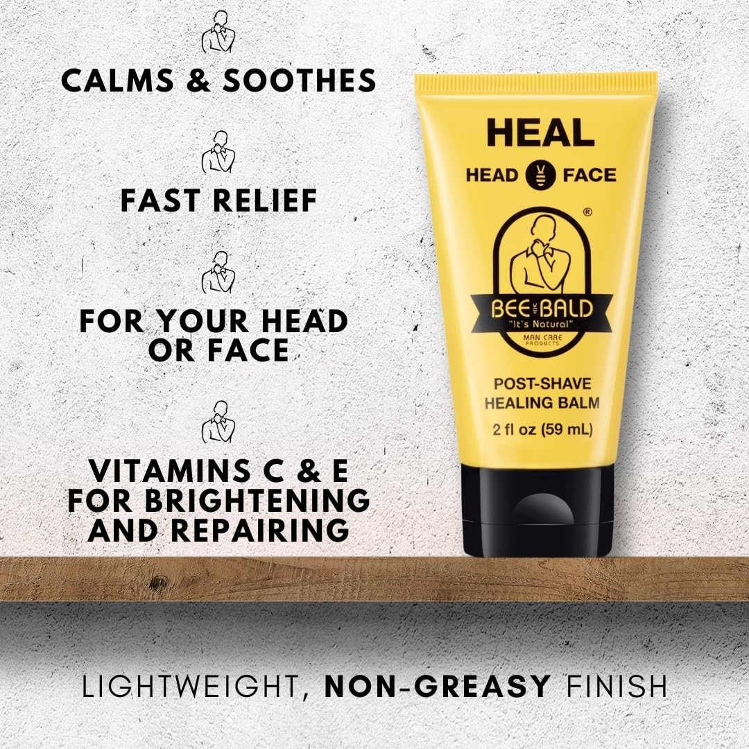 Bee Bald HEAL Aftershave Balm application on skin