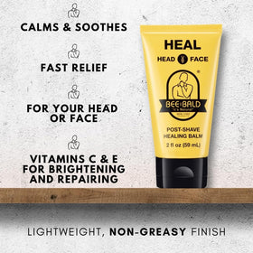 Bee Bald HEAL Aftershave Balm application on skin