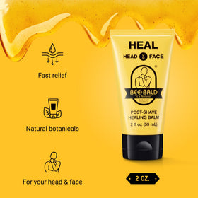 Bee Bald HEAL Aftershave Balm applied on skin