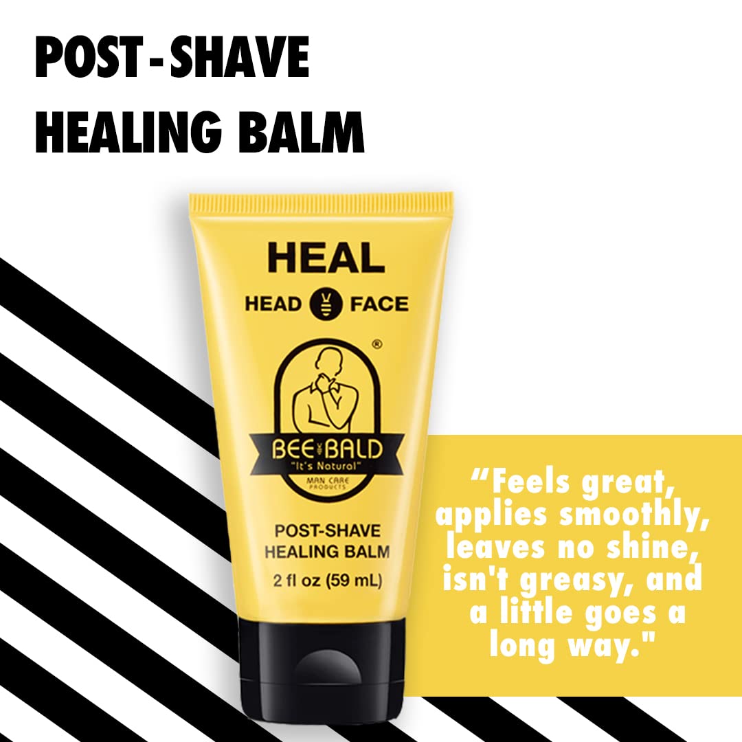 Bee Bald HEAL Aftershave Balm with ingredients