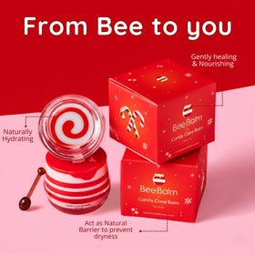 Bee Balm Original Lip Balm Candy Cane in hand