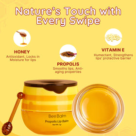 Bee Balm Original Lip Balm peach flavour close-up
