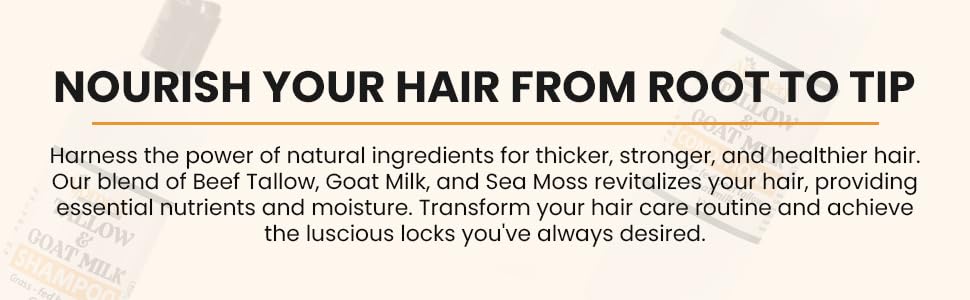 Beef Tallow & Goat Milk Shampoo and Conditioner Set open lid