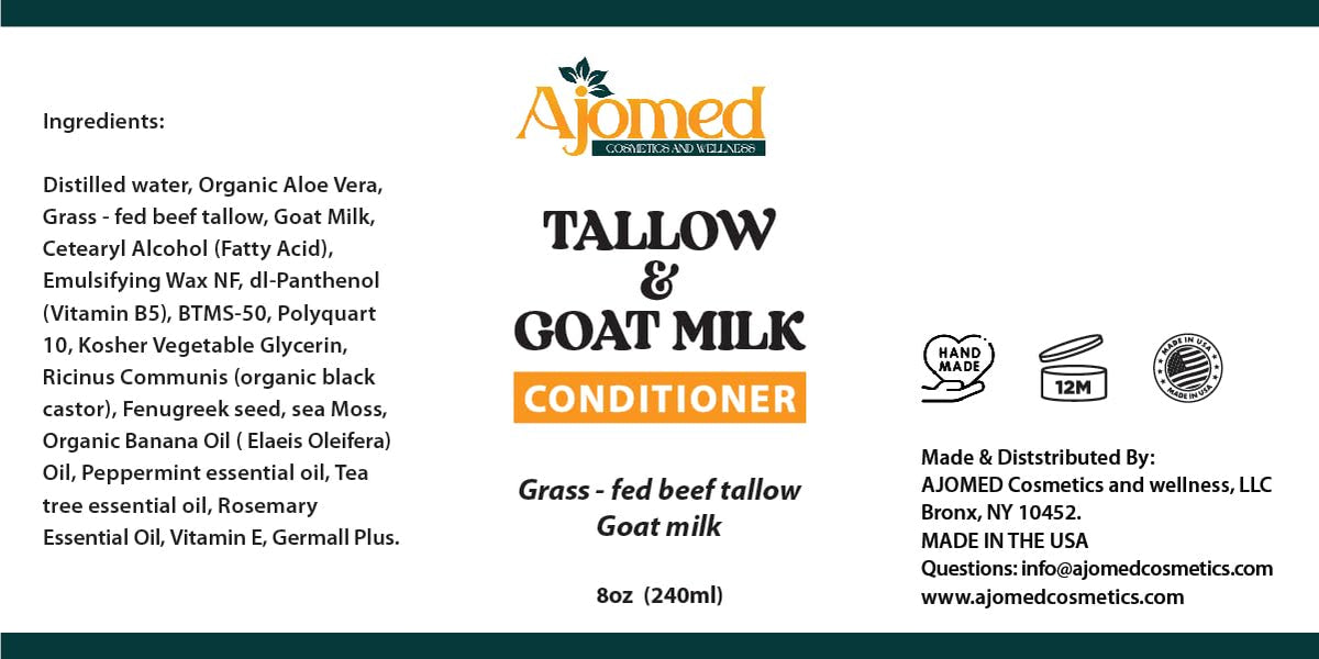Beef Tallow & Goat Milk Shampoo and Conditioner Set texture close-up