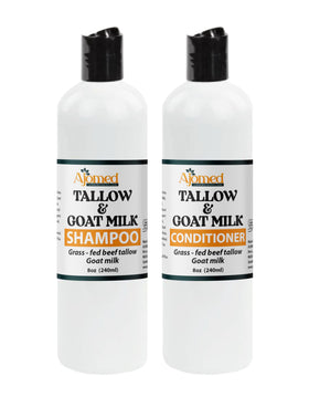Beef Tallow & Goat Milk Shampoo and Conditioner Set with natural ingredients