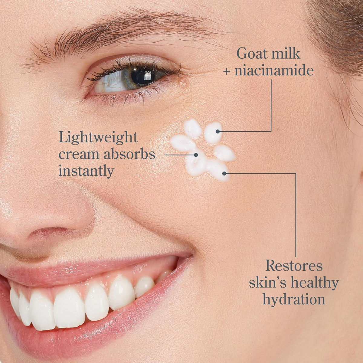 Beekman 1802 Bloom Cream Goat Milk Face Moisturiser on a bathroom counter