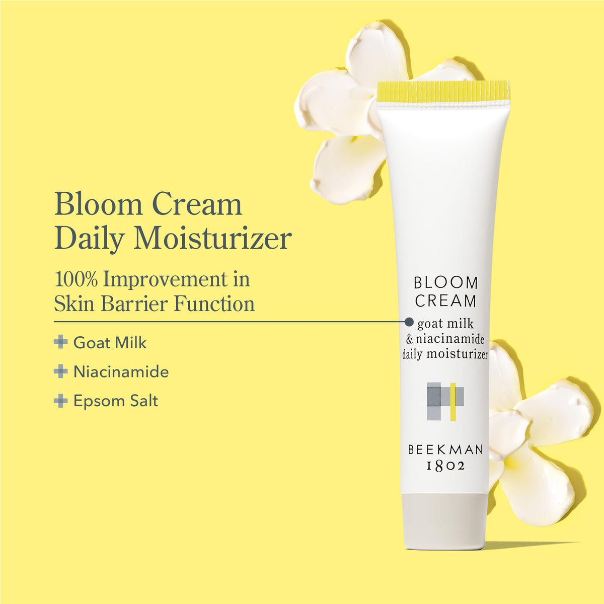 Beekman 1802 Bloom Cream Goat Milk Face Moisturizer 15 mL packaging