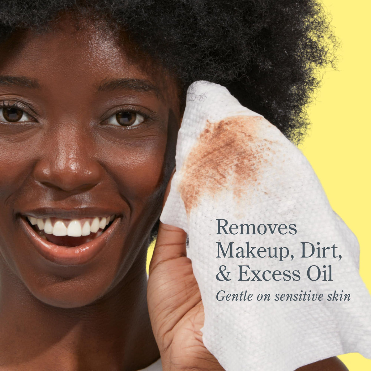 Beekman 1802 Goat Milk Face Wipes being used on skin