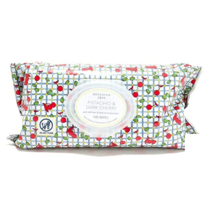 Beekman 1802 Goat Milk Face Wipes front view with packaging