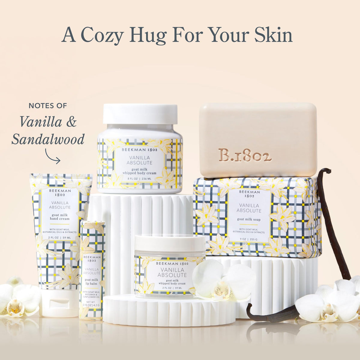 Beekman 1802 Goat Milk Face Wipes lifestyle scene on a bathroom counter