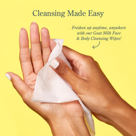 Beekman 1802 Goat Milk Face Wipes with a fresh cherry