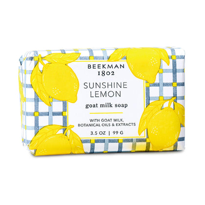 Beekman 1802 Goat Milk Soap Sunshine Lemon front view