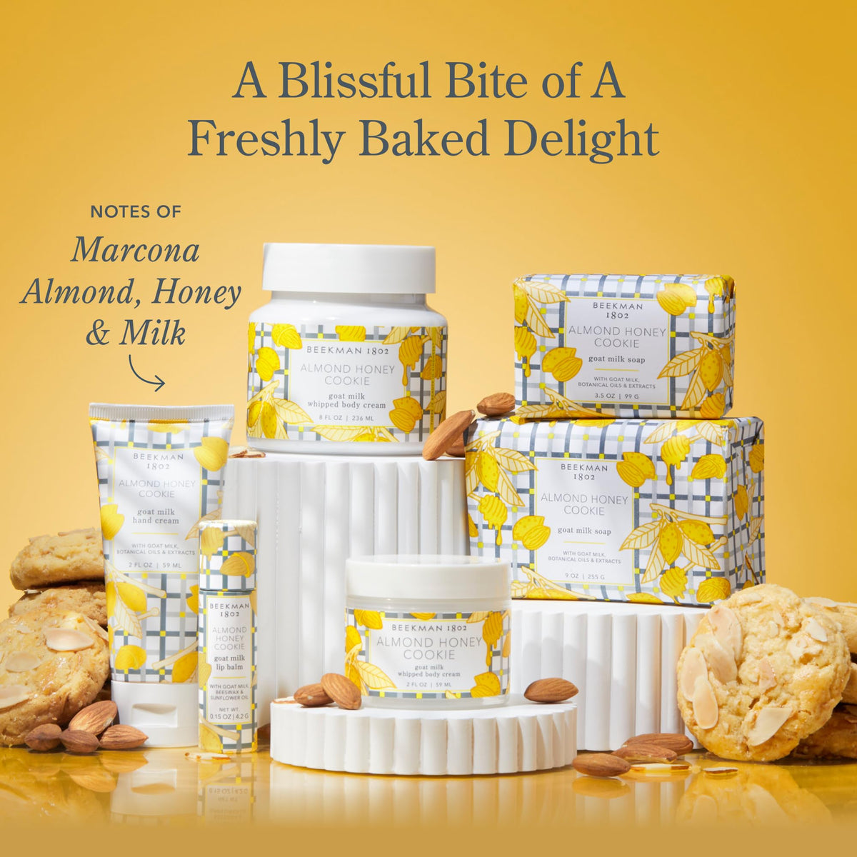 Beekman 1802 Goat Milk Whipped Body Cream 8 oz with almond and honey