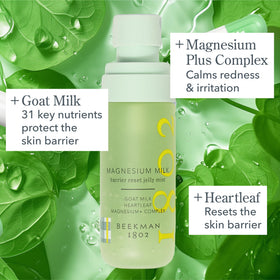 Beekman 1802 Magnesium Milk Jelly Face Mist 2 Fl Oz bottle side view