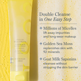 Beekman 1802 Micellar Milk Froth Face Wash 5 fl oz lifestyle scene