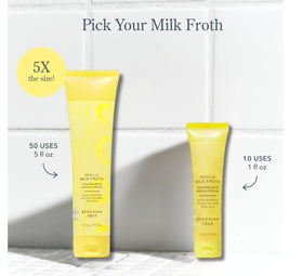 Beekman 1802 Micellar Milk Froth Face Wash on bathroom counter