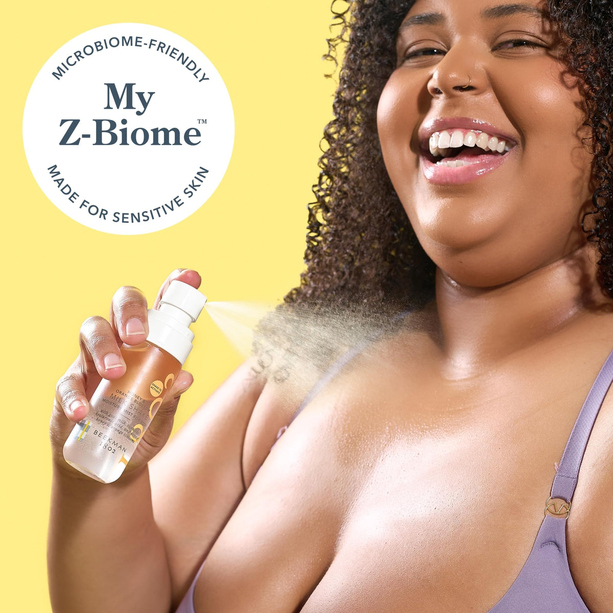 Beekman 1802 Milk Shake Body Mist back view with ingredient list