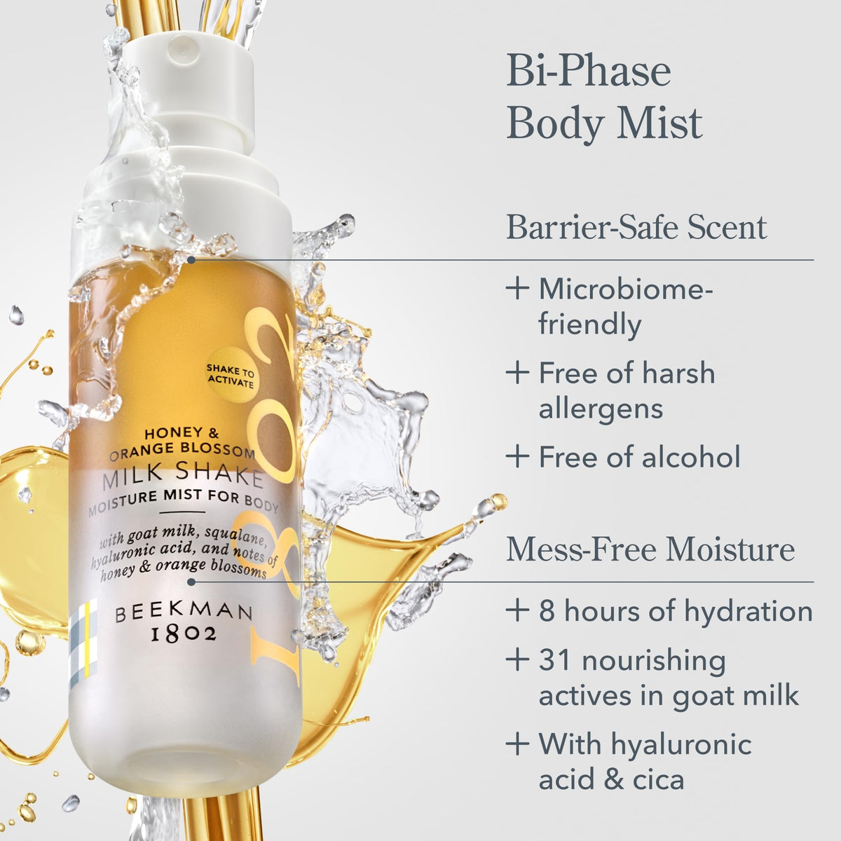 Beekman 1802 Milk Shake Body Mist close-up of spray nozzle