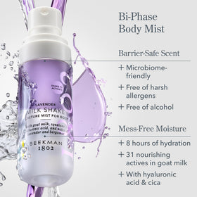 Beekman 1802 Milk Shake Body Mist Lavender 4.7 fl oz side view
