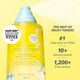 Beekman 1802 Milk Shake Hydrating Face Mist bottle with cap