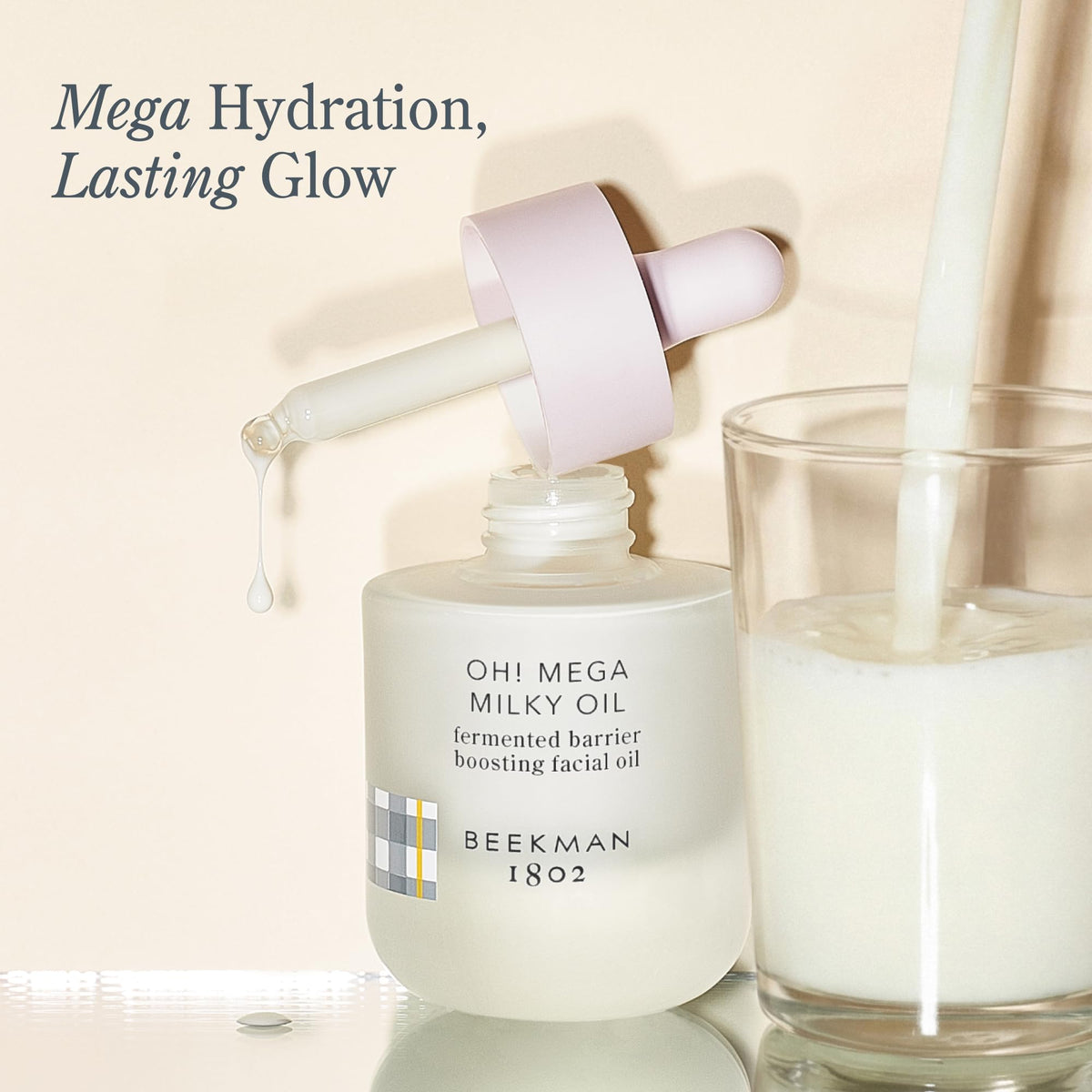 Beekman 1802 Oh! Mega Milky Facial Oil Serum bottle and packaging
