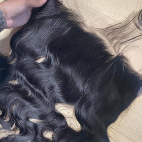 BEEOS 13x6 HD Lace Frontal Body Wave styled on mannequin