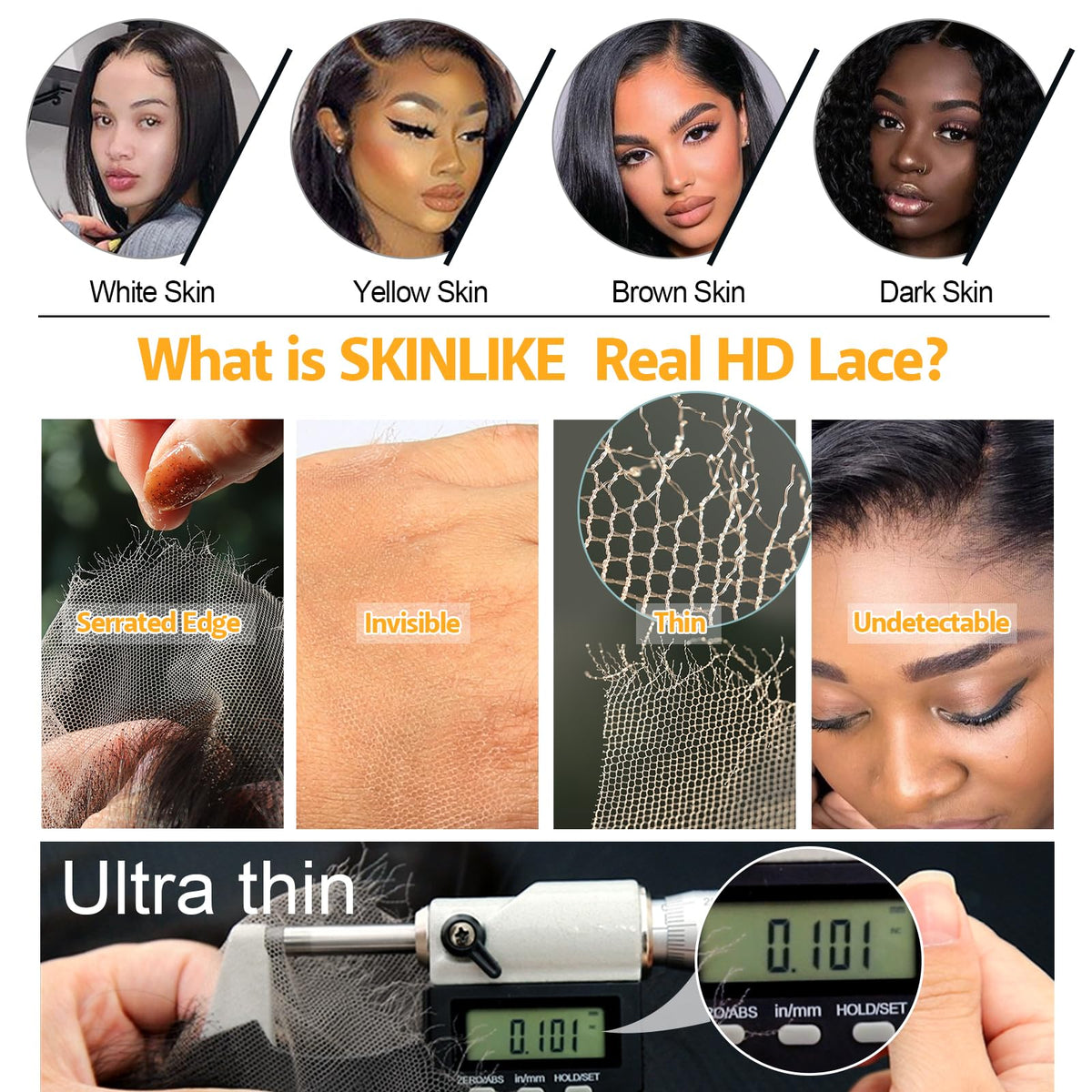 BEEOS 20 inch HD Lace Closure with 5x5 parting space