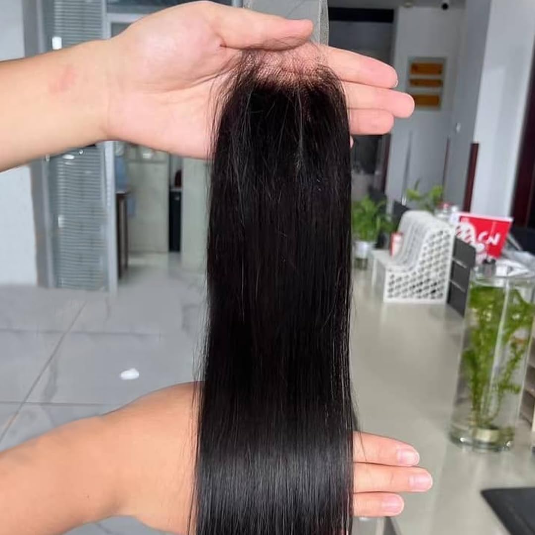 BEEOS 2x6 lace closure side view showing hair texture