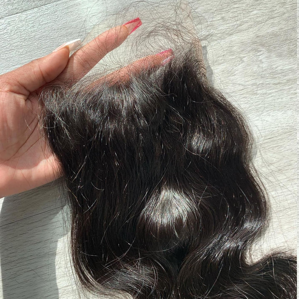 BEEOS 4x4 HD Lace Closure Piece Body Wave side view