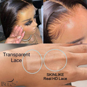 BEEOS 5x5 HD Lace Closure showing natural hairline