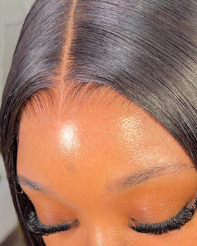 BEEOS 6x6 HD Lace Closure showing pre-plucked hairline