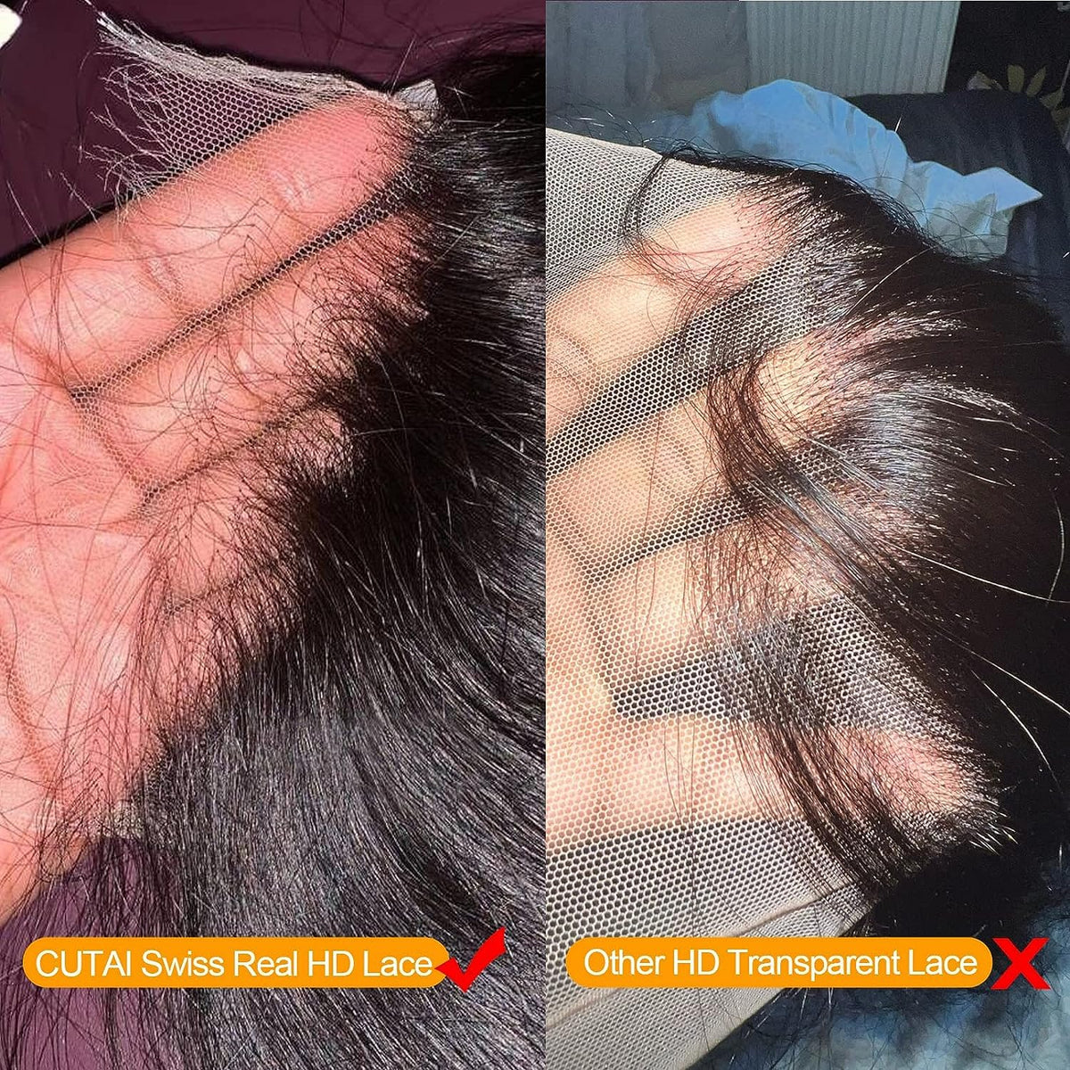 BEEOS Body Wave 4x4 HD Lace Closure back view
