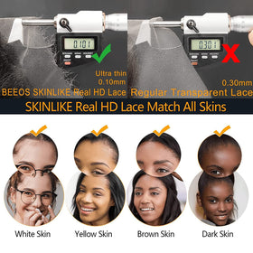 BEEOS Body Wave Closure side view displaying texture