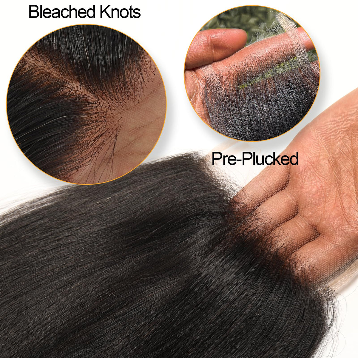 BEEOS HD lace closure displayed on a mannequin head