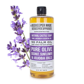 Beessential Natural Castile Soap Lavender 32 fl oz front view
