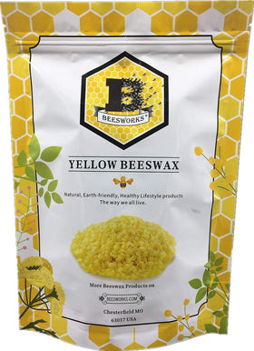 BEESWORKS Yellow Beeswax Pellets 3 lb front view