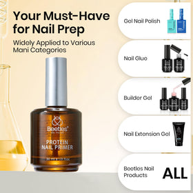beetles 30ML Protein Nail Primer on a manicure table