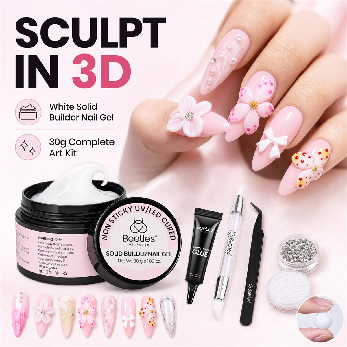 beetles 3D Gel Nail Art 1.06 oz packaging