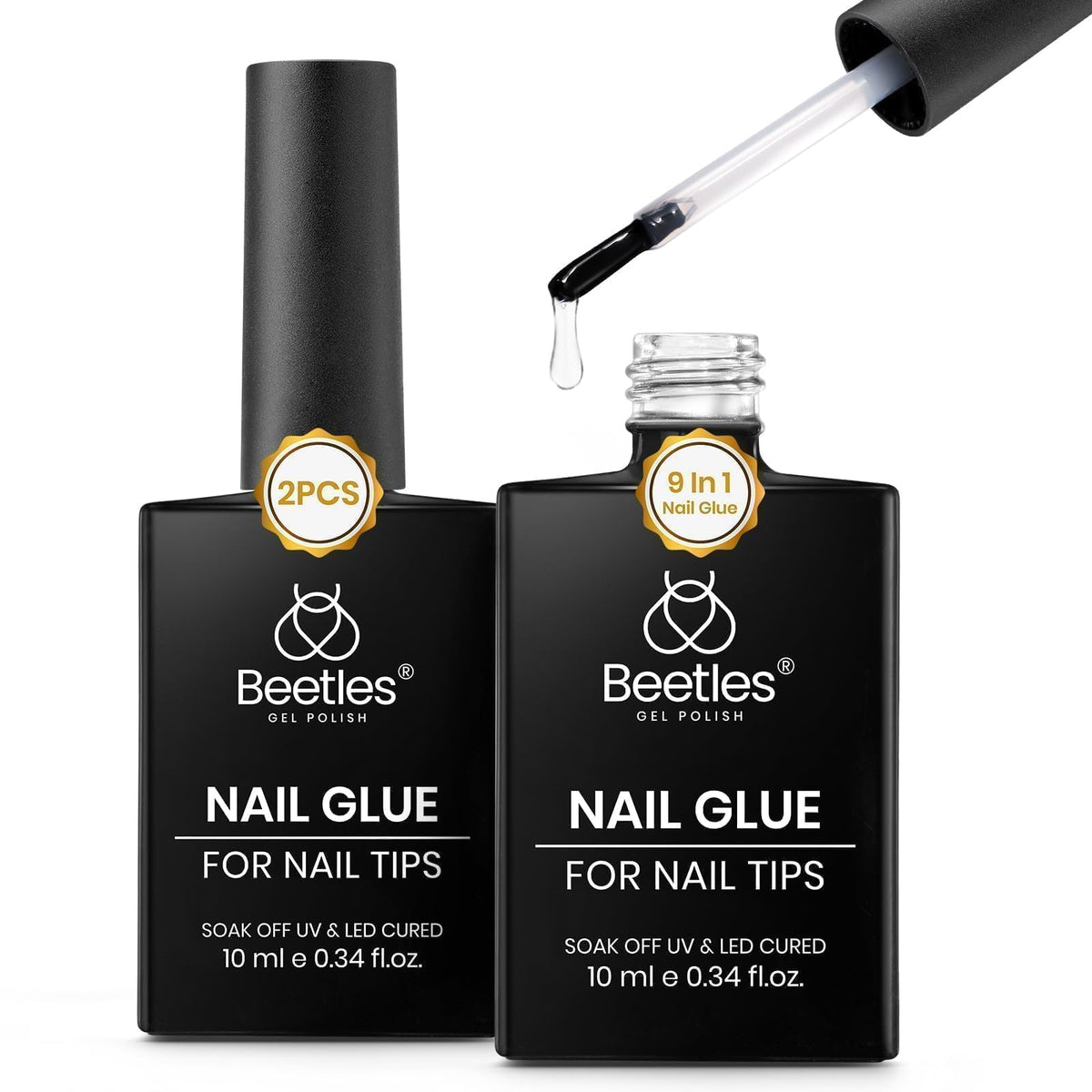 Beetles 9 in 1 Nail Glue 10ml front view