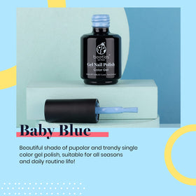 beetles Baby Blue Gel Nail Polish 15ML bottle with cap